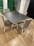 Mesa de jantar Italia + 4 cadeiras Veludo