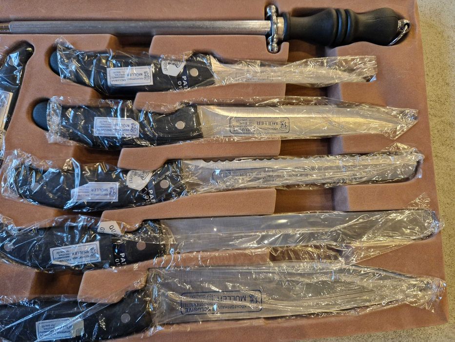 Zestaw sztućców do mięsa z ostrzałką KOCHTOPFHAUS MULLER