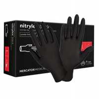 Rękawiczki nitrylowe nitrylex Mercator czarne black S M L
