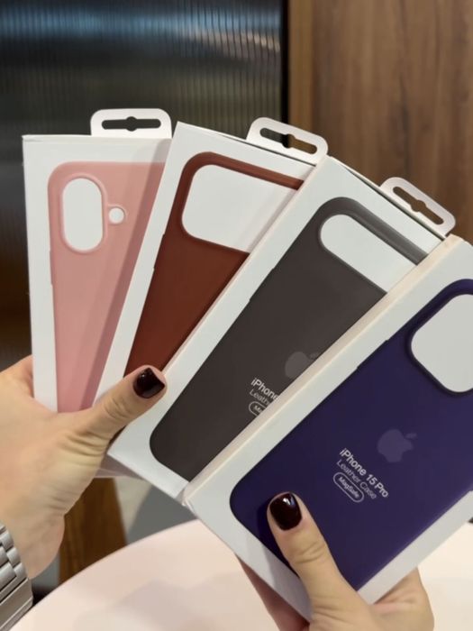 Чохол шкіряний iPhone Pro Max MagSafe чехол кожаный айфон про макс 17