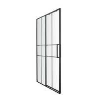 Drzwi prysznicowe przesuwne GoodHome Ahti 120 cm chrom/czarny