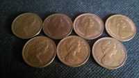 Monety z błędem 1 New Penny 1971,73,74,75,76,79, 80. 100 zł. 1 szt.