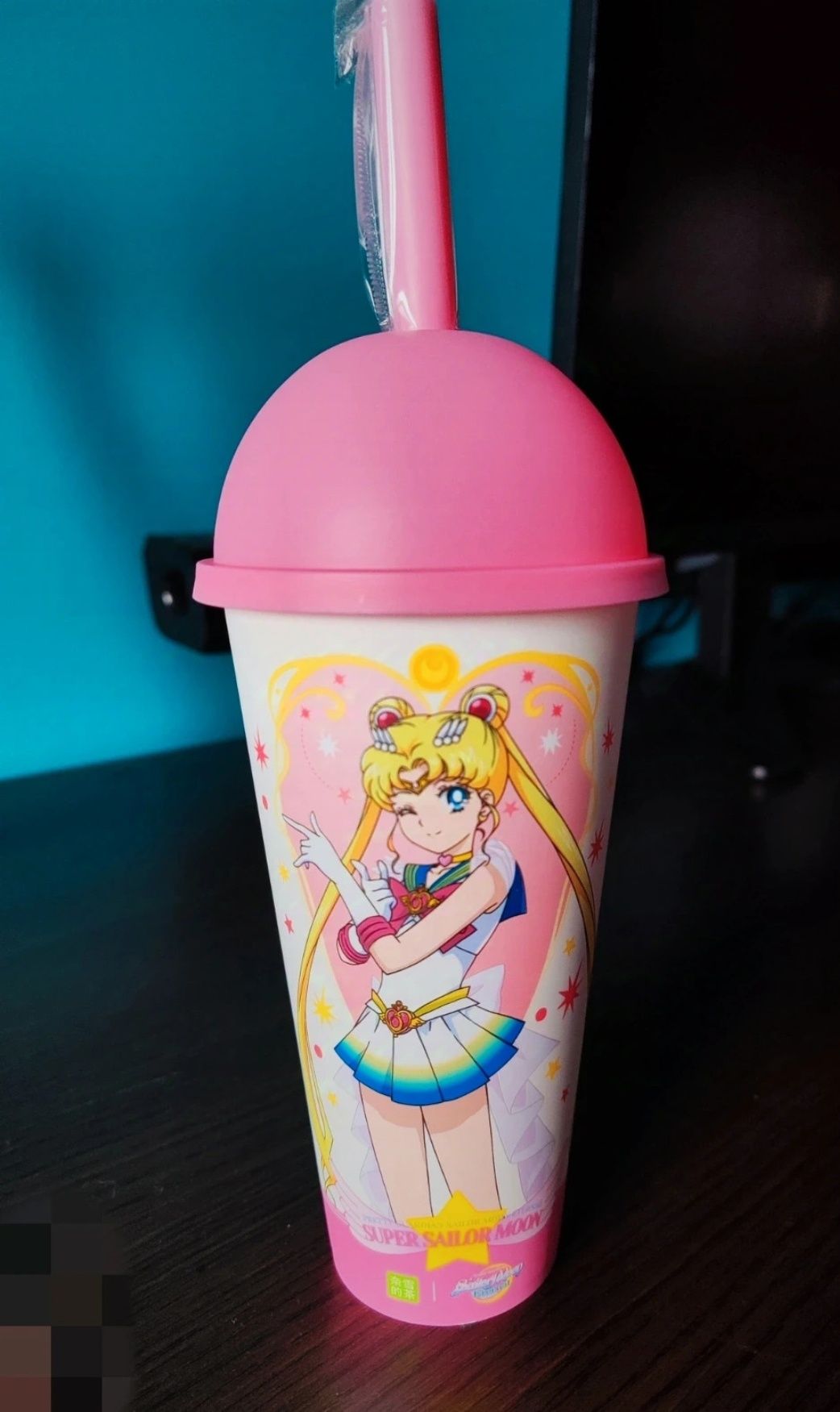 Sailor Moon - kubek ze słomką.