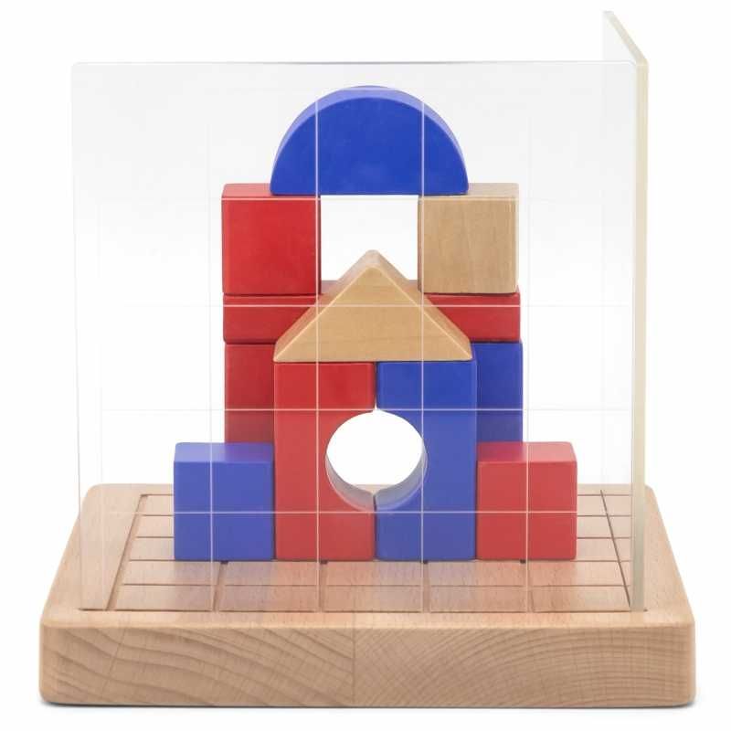 Viga Drewniana Gra Budowanie Klocki 3D Montessori