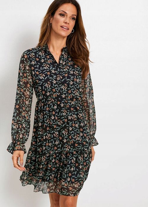 B.P.C. sukienka we wzory szyfonowa ^42