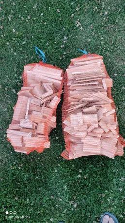 drewno opałowe 25 kg workowane odpady ze stolarni suche