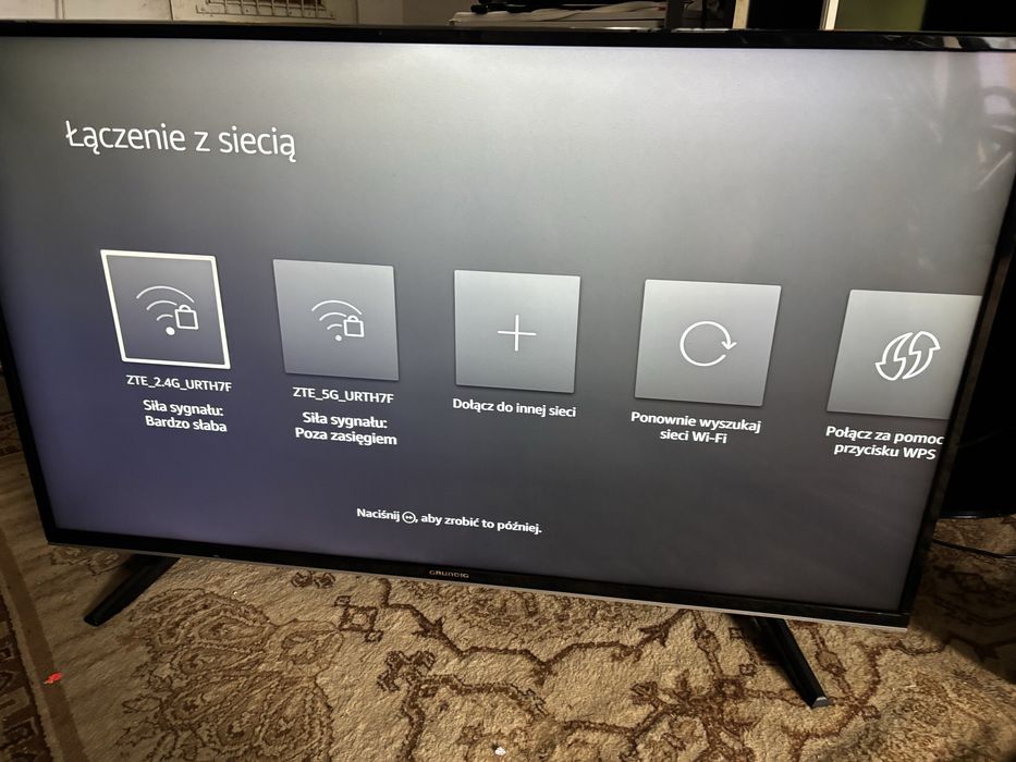 Telewizor LED Grundig 49 cali ze Smartem i dekkderem DVBT2 z pilotem