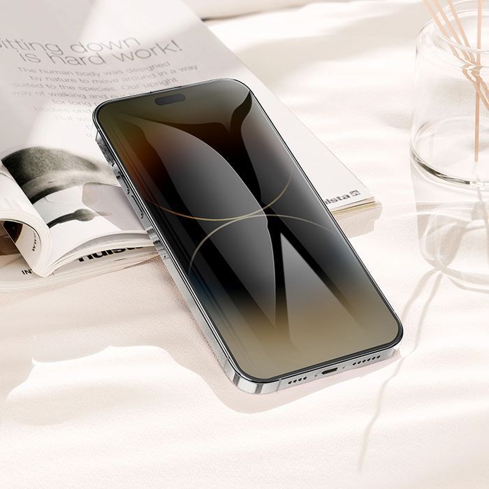 Hartowane szkło BF7 Diamond Full Screen Anti-spy do Iphone 15 Pro Max