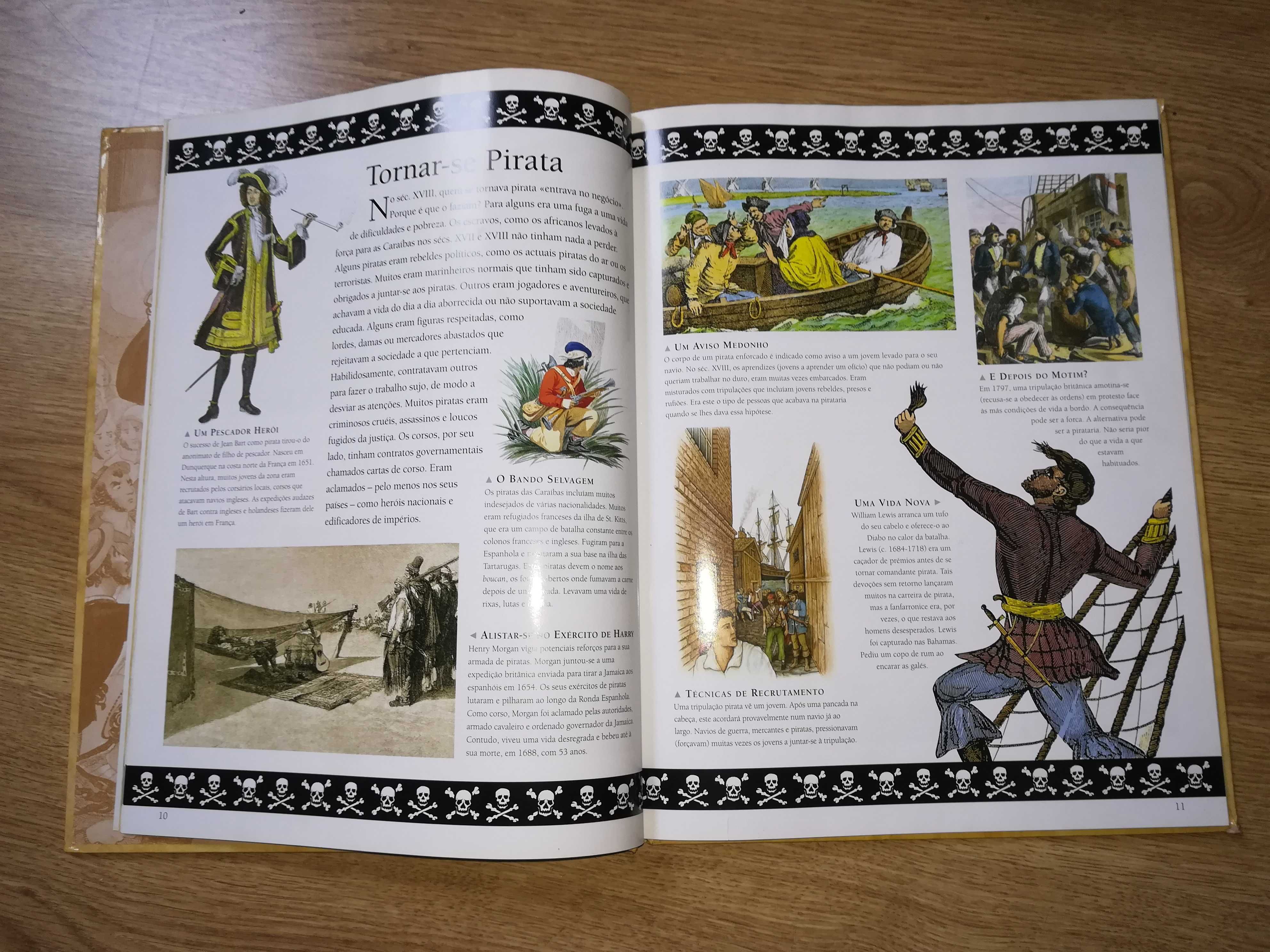 Livro "Descobrir Piratas e Corsários"