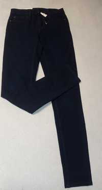 Granatowe spodnie dżinsowe XS