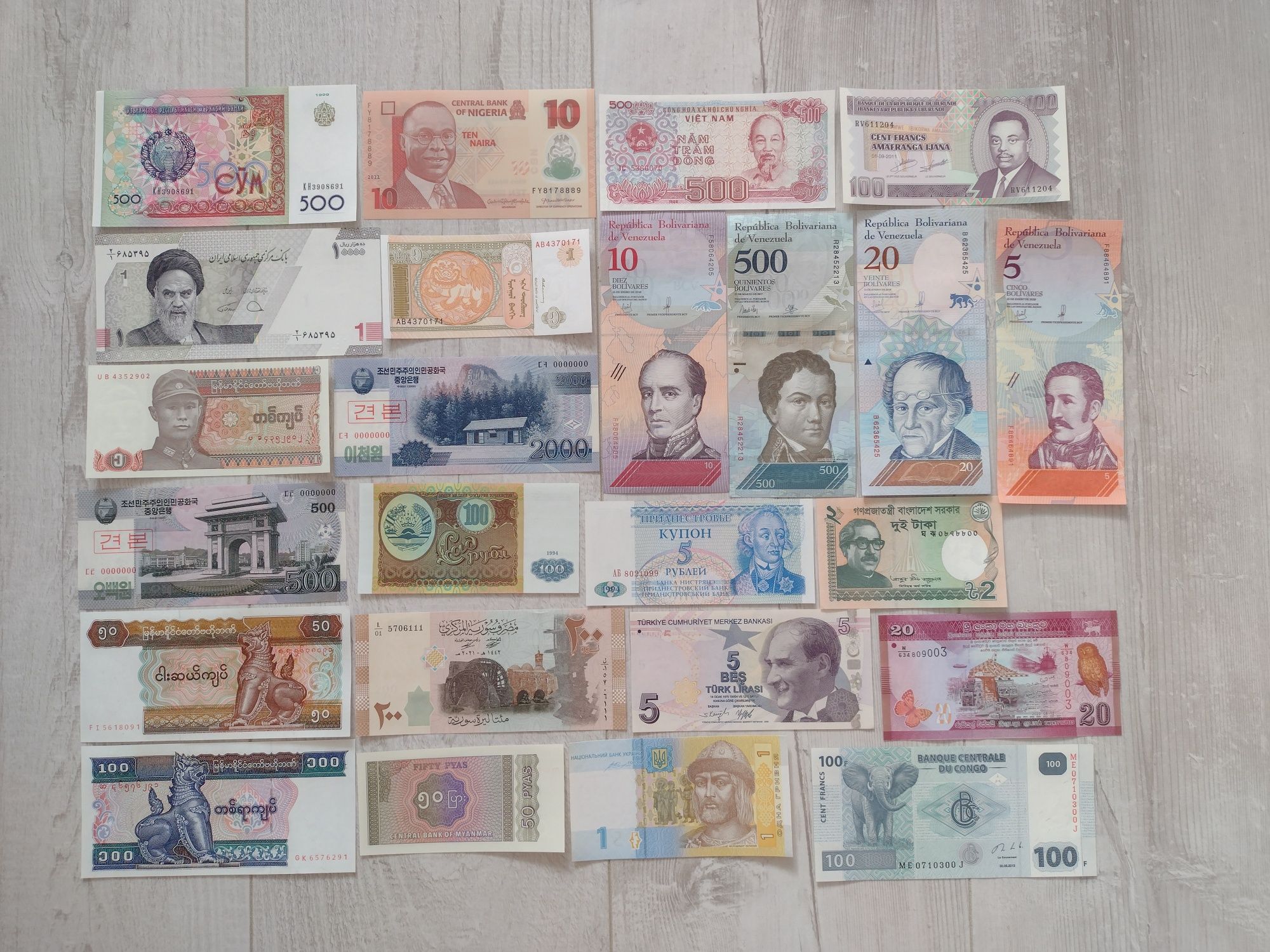 Продам набор банкнот мира 100 банкнот UNC