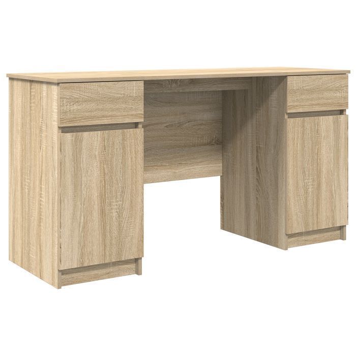 Biurko Vidaxl Sonoma Oak 140X49X76 Cm Z Płyty Drewnopochodnej