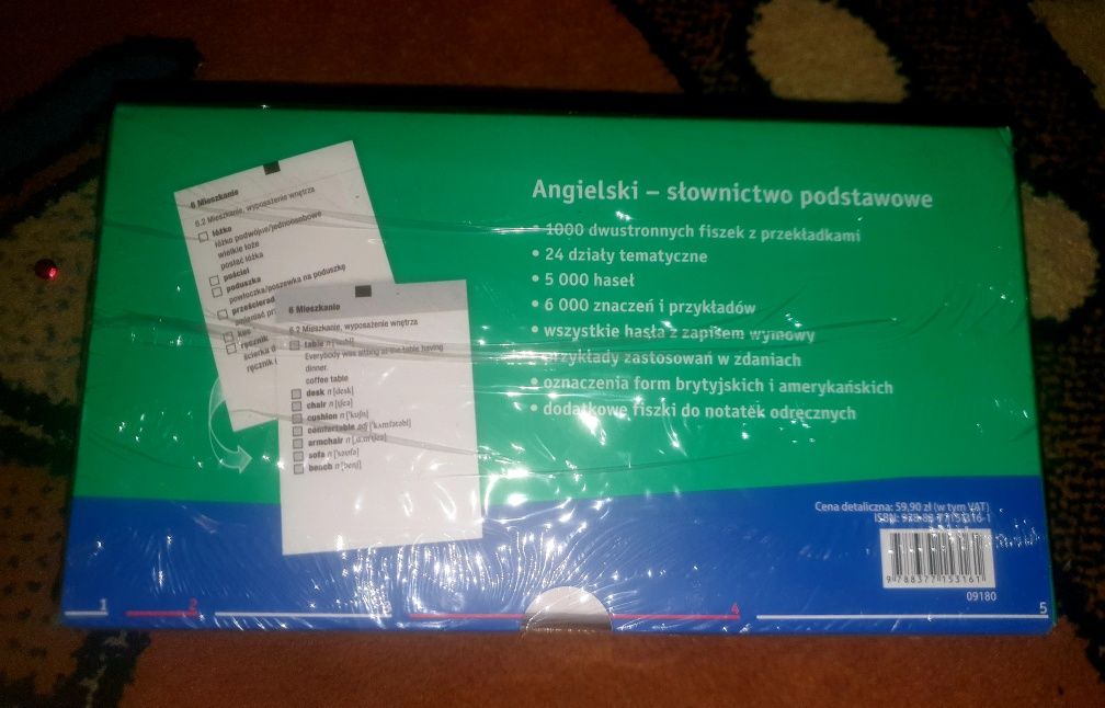 Fiszki angielski słownictwo podstawowe 5000 slow praca cena promocyjna