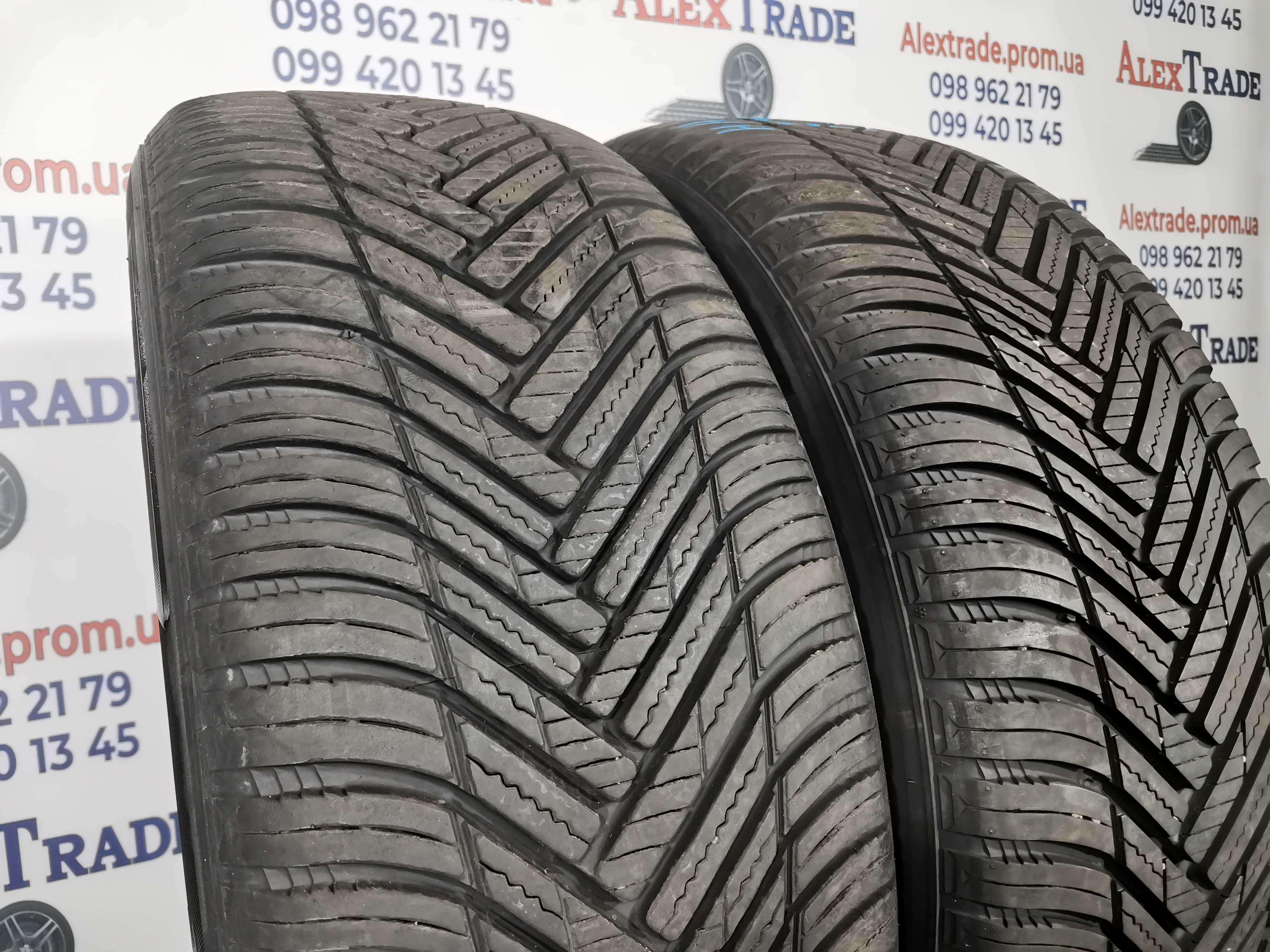 2 шт. 235/55 R18 Hankook Kinergy 4S2X шини бу, 2022 рік, 8 мм