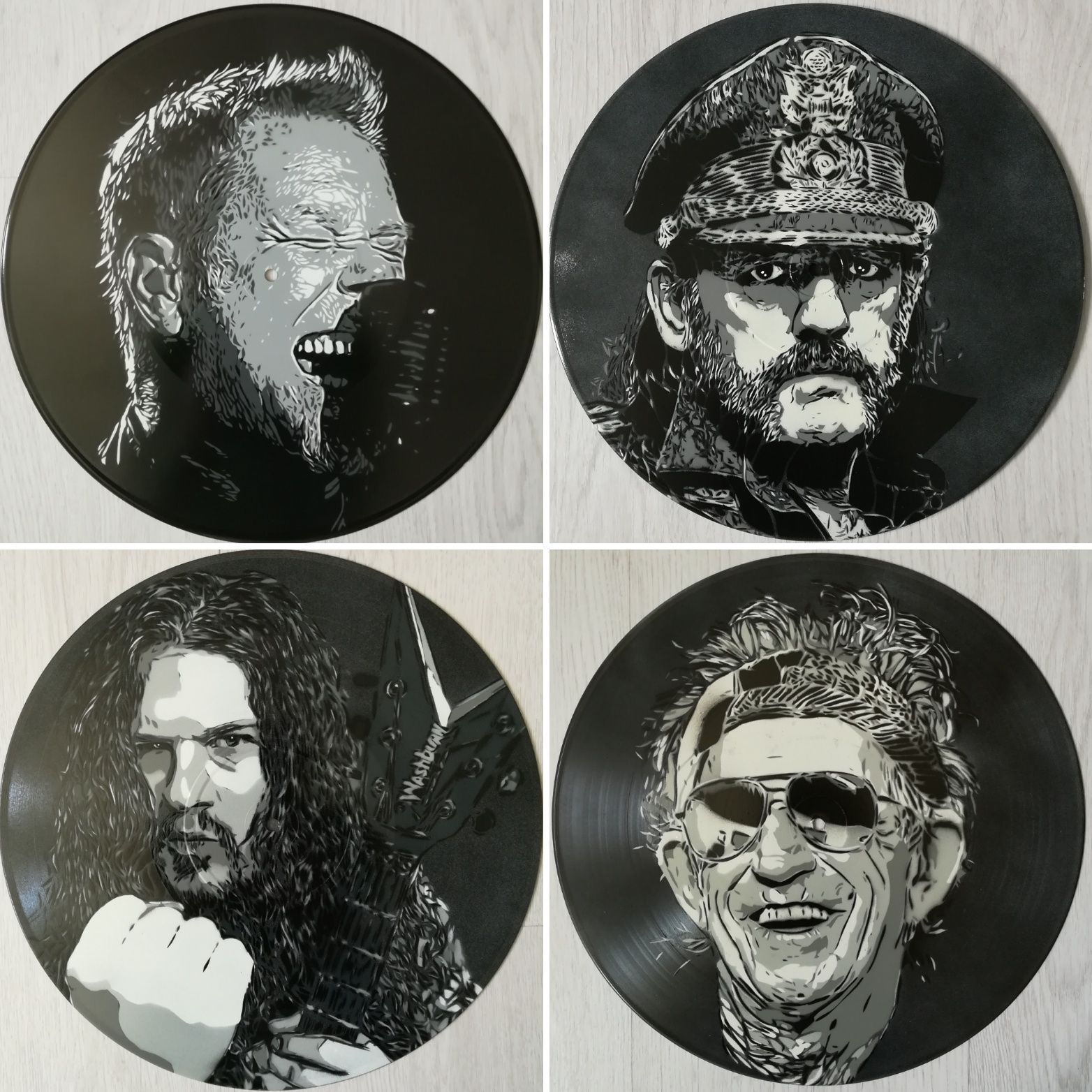 Pinturas originais em disco de vinil, Prendas originais