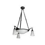 Lustre ferro forjado Müller Frères Arte Nova | 96 cm