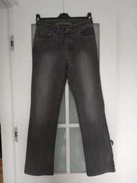 Spodnie jeansy szare przetarciami haftowane kieszenie M/38 Kappahl