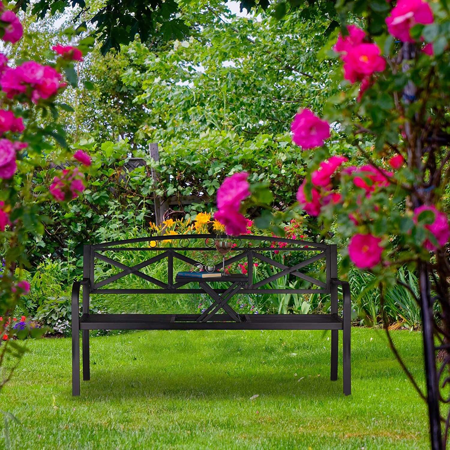 Ławka ogrodowa ze składanym stolikiem - NOWA