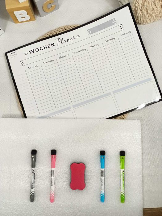 magnetyczny planer tygodniowy plan lekcji nowy