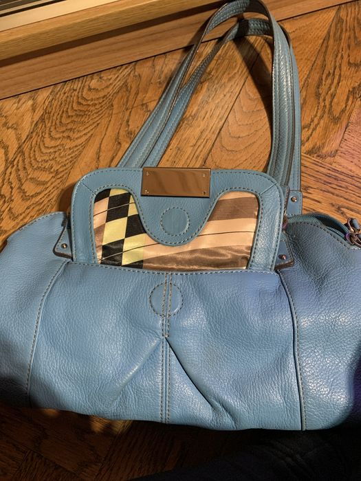 сумка tignatello голуба шкіряна