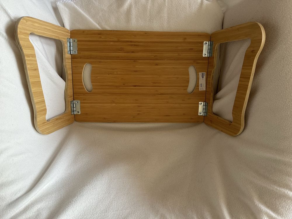 Ikea BRÄDA stolik, podstawka pod laptopa, okleina bambusowa