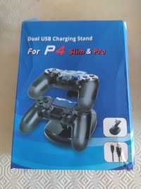 Dual USB charger PS4 (com caixa)