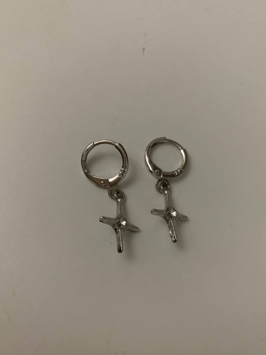 Срібні сережки хрестики 925 проба