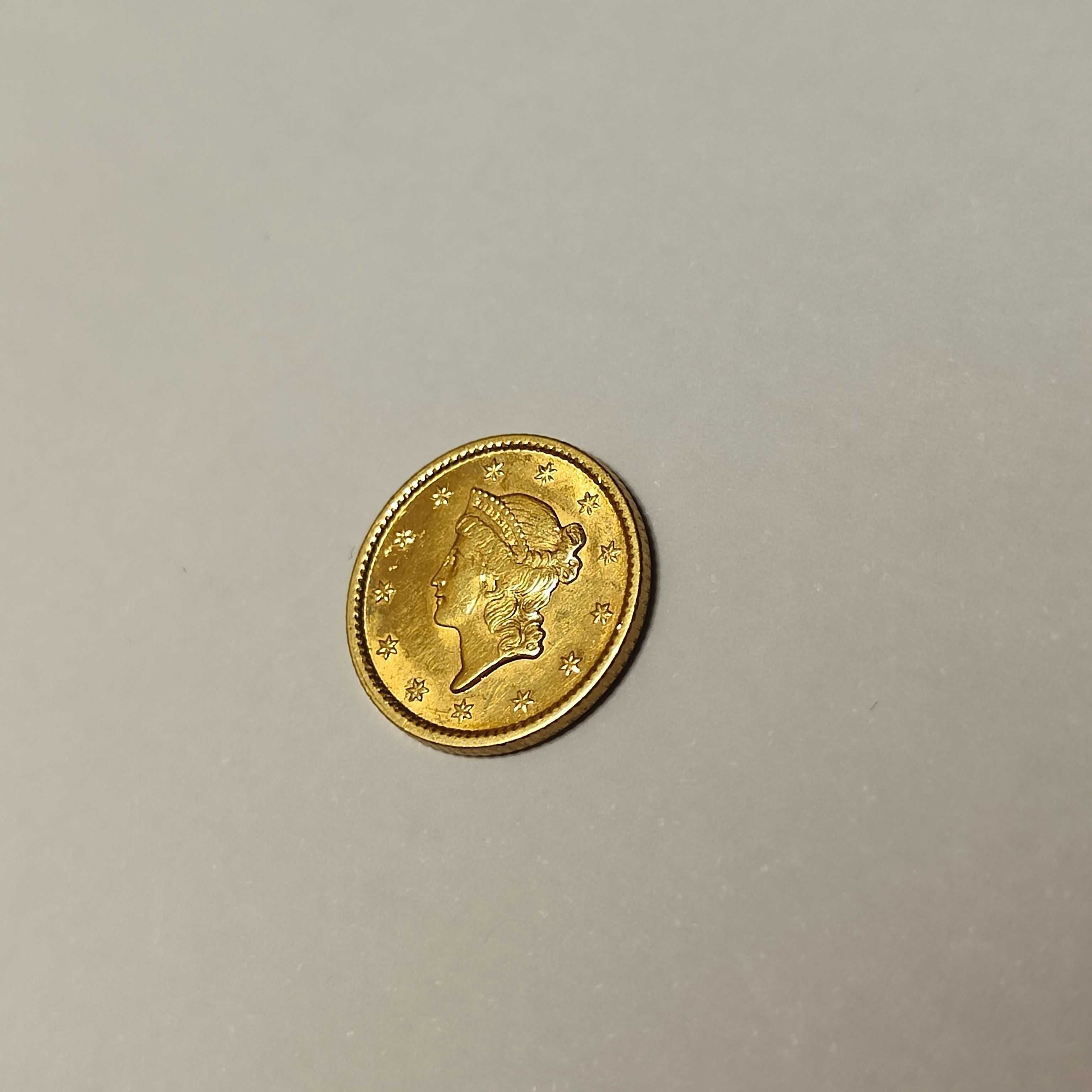 1 доллар 1851 США, Liberty Head, золото