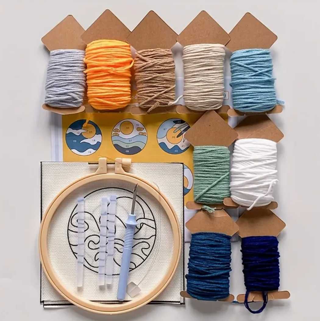 Набір для килимової вишивки 6 підставок , punch needle kit
