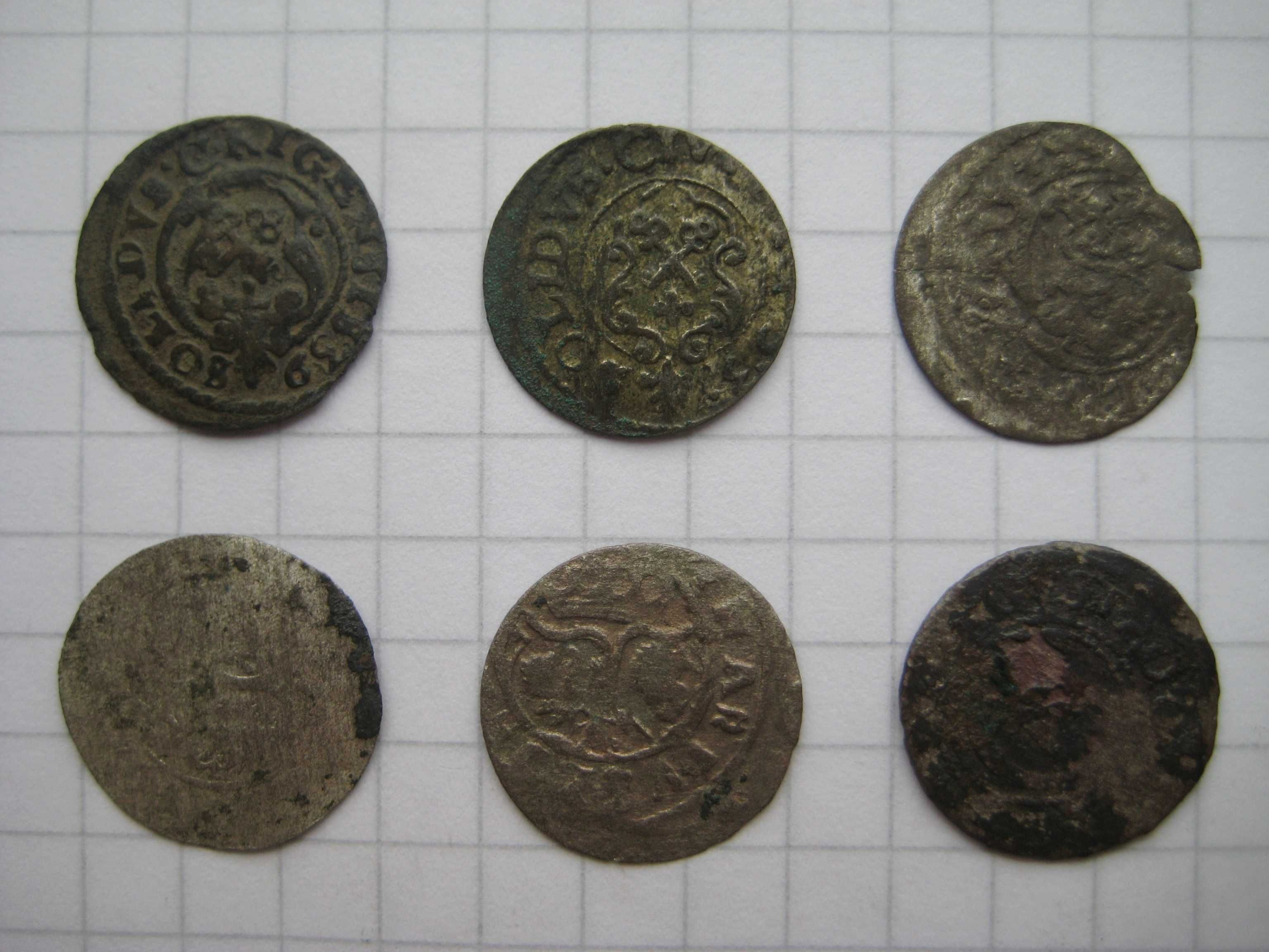 Набор античных и средневековых монет (фолисы, денарии, солиды и др.)