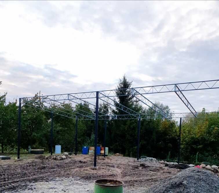 Konstrukcja skręcana Wiata rolna Garaż 6,5m x 13m Hala Magazyn Blaszak
