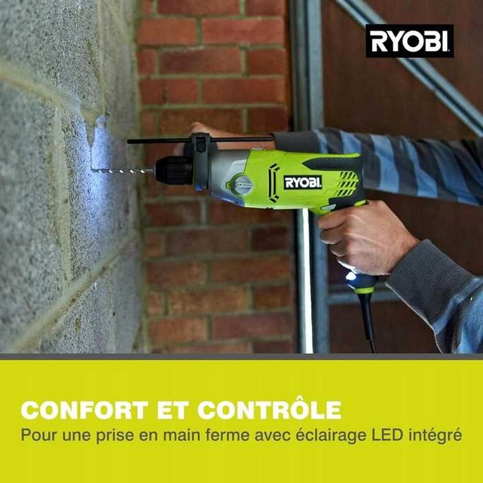 Ryobi RPD1200-K – wiertarka udarowa 1200W, 2 biegi walizka, uchwyt 360