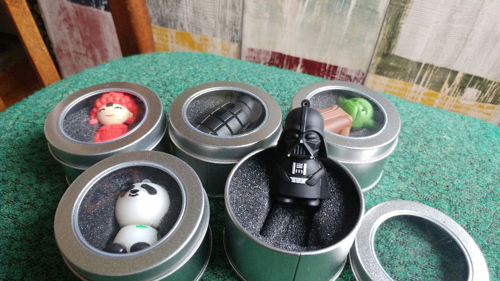 USB болванка, брелок фигурка star wars панда граната йода каваи флешка