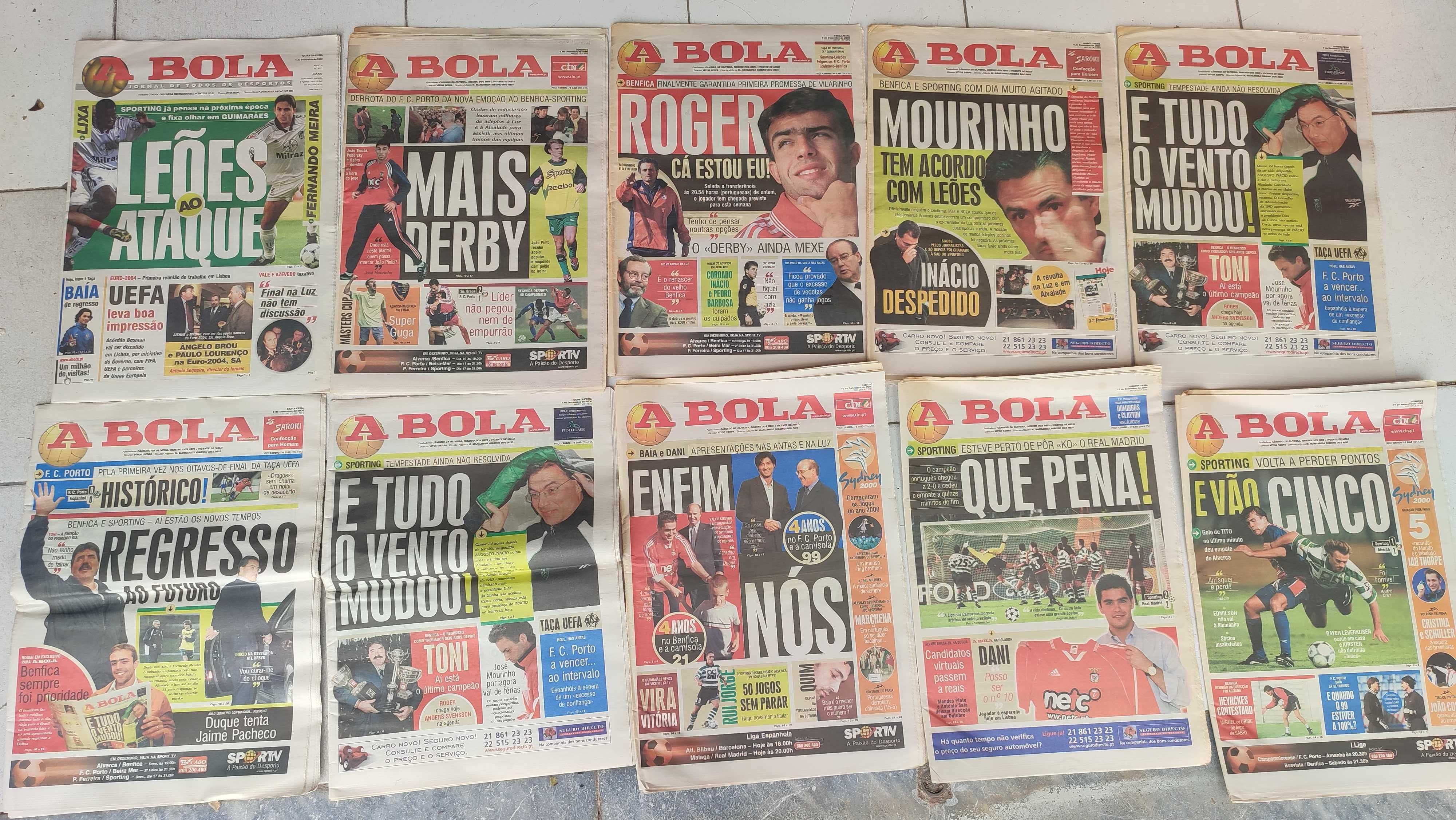 Lote 70 Jornais A Bola do Ano 2000