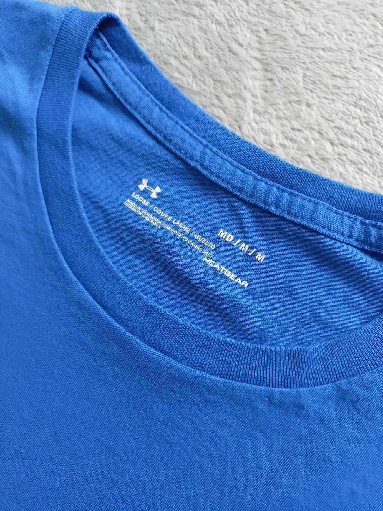 Męski t-shirt/koszulka Under Armour niebieski, rozmiar M (na oko M/L)