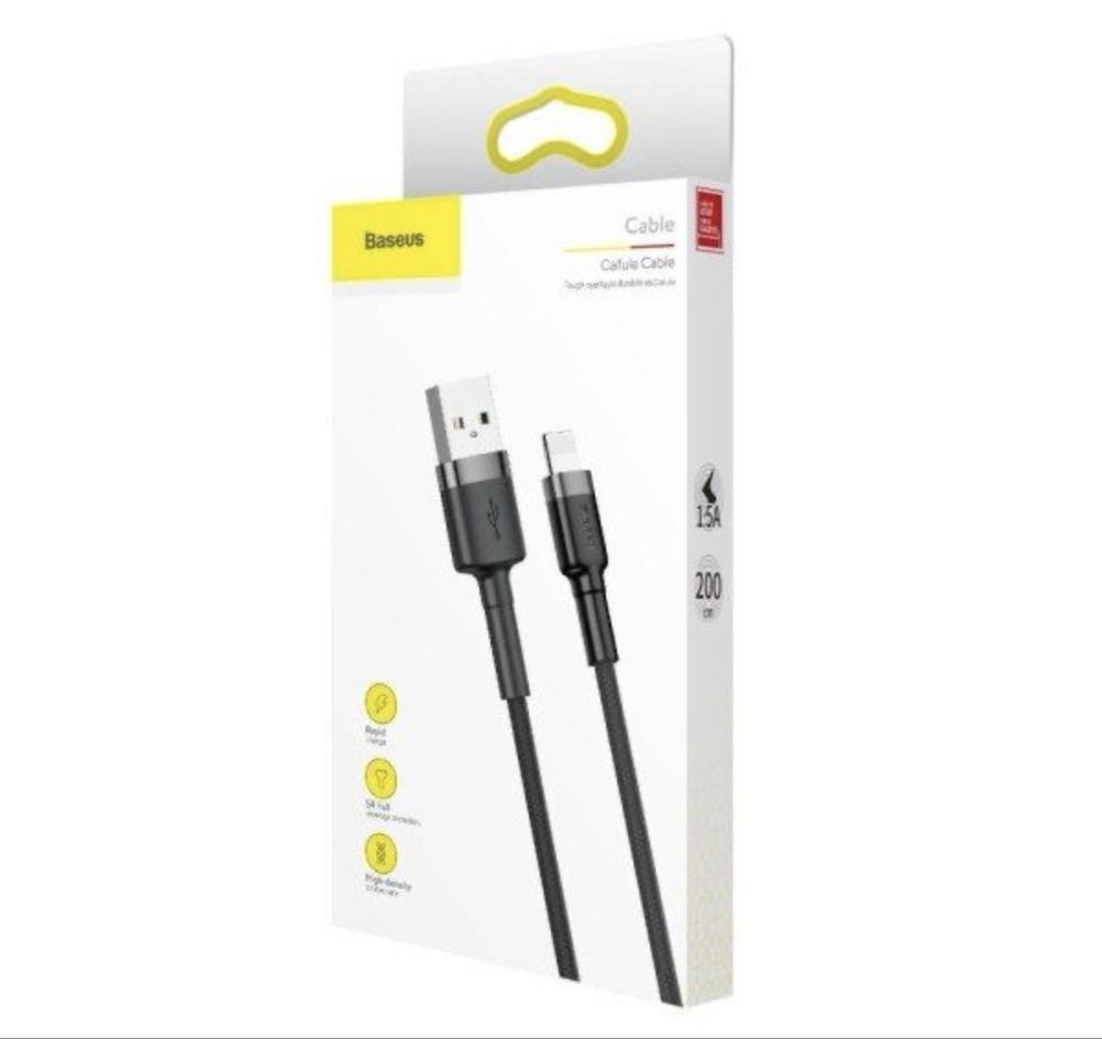 Кабель для Айфона з чіпом Baseus USB-Lightning Швидка Зарядка 200см