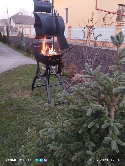 Мангал "Корабель,барбекю"Екслюзивна робота 1 у свому родіі