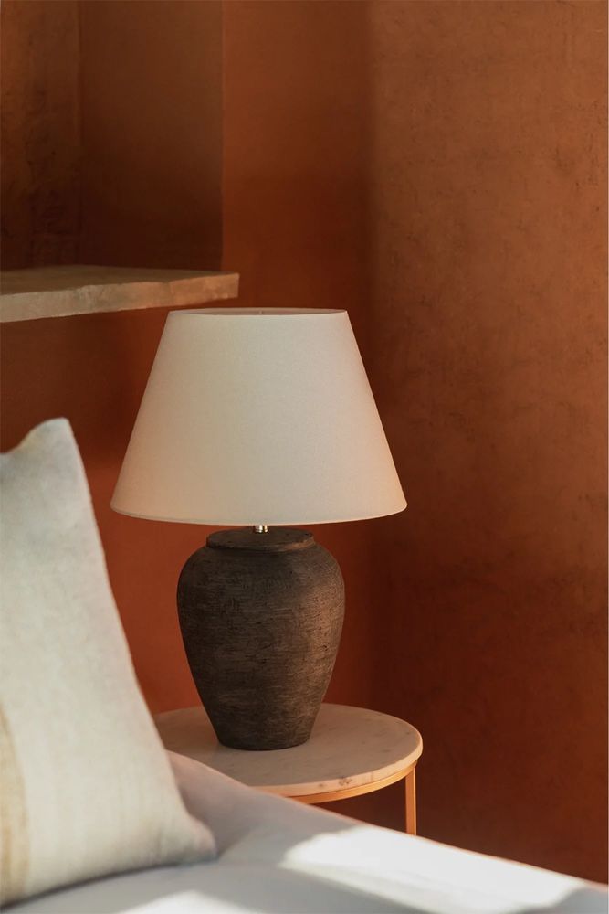 Klosz do lampy z lnu SKLUM jasny biały cream