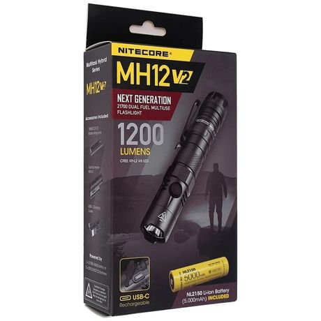 Тактичний заряджаємий ліхтар Nitecore MH12 V2 (USB Type-C)