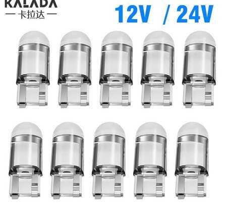 10 sztuk W5W COB LED ice blue (zimny niebieski) 12V - RUMIA