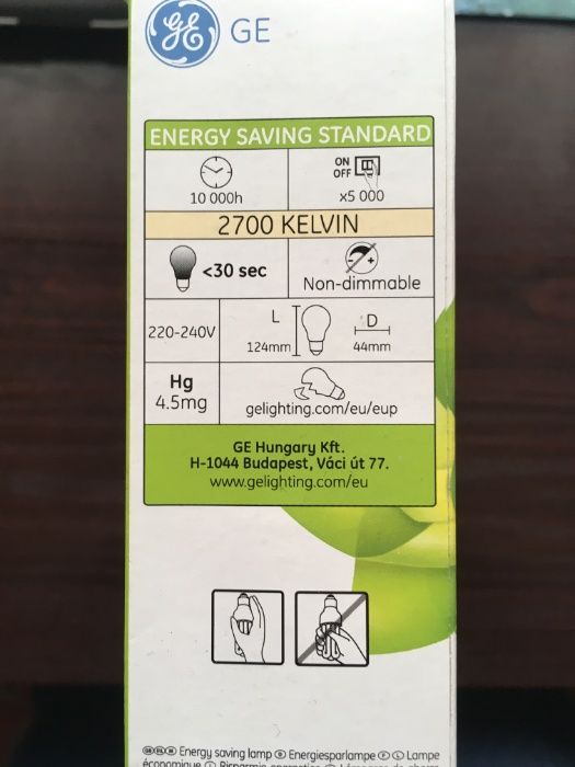 ŻARÓWKA energooszczędna GE 11W = 55W E27 10 Lat