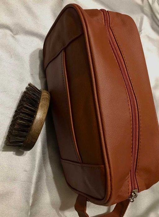 Чоловіча косметичка, органайзер екошкіра преміум + У ПОДАРУНОК ЩІТКА