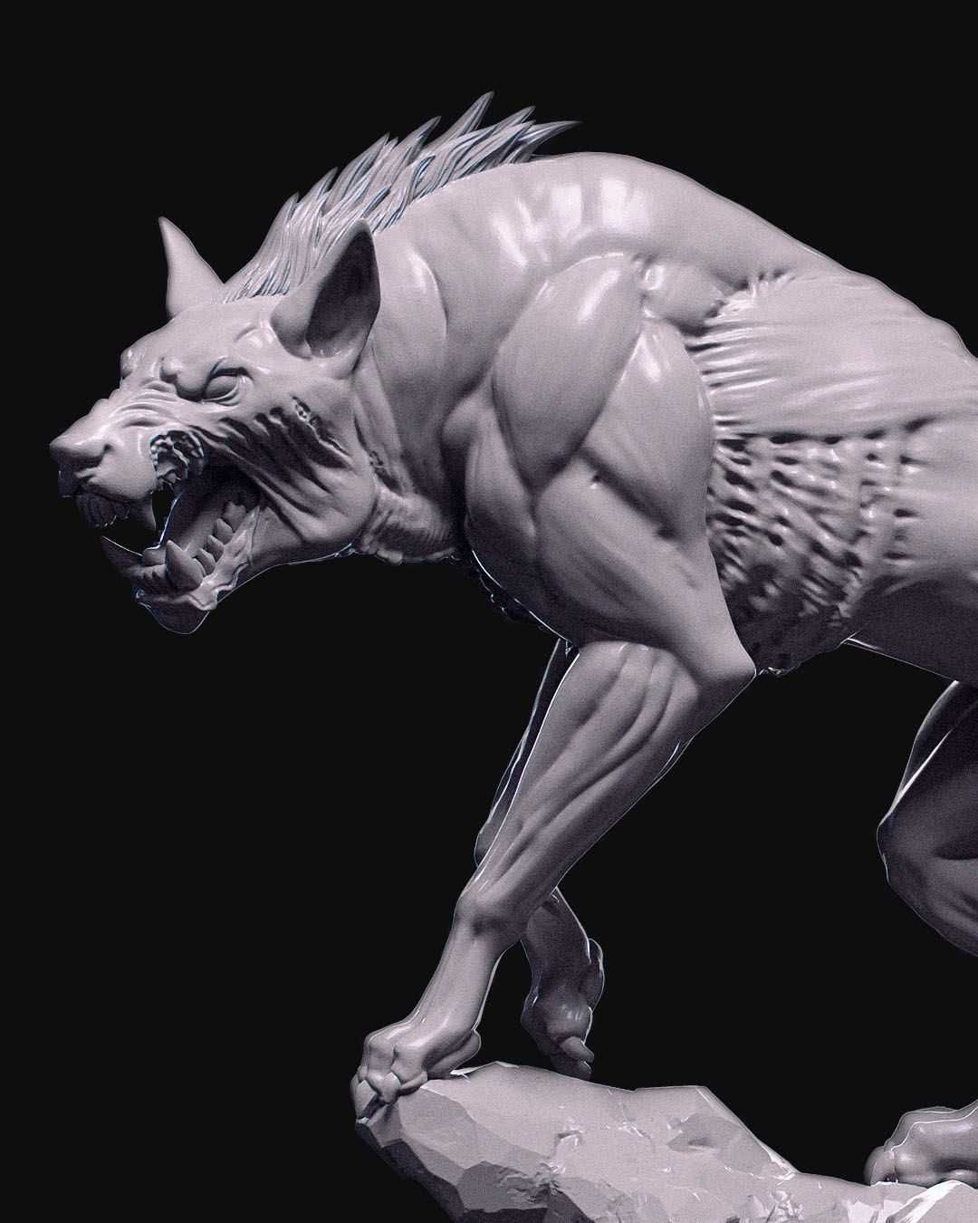 Piekielny Ogar Figurka 32mm 14K zgodna z DnD RPG