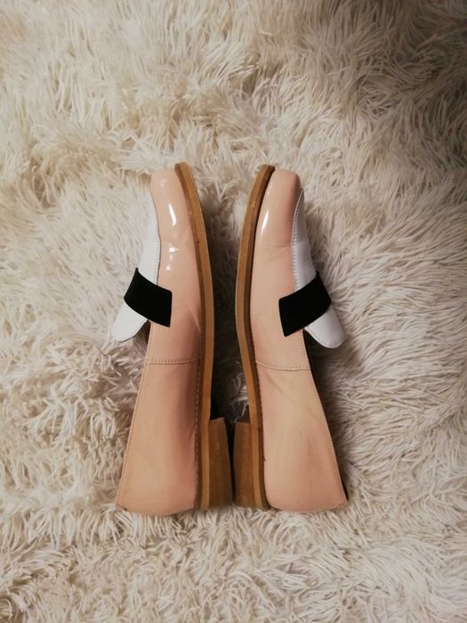 mokasyny Badura 39 skórzane mokasyny Badura 39 białe kremowe