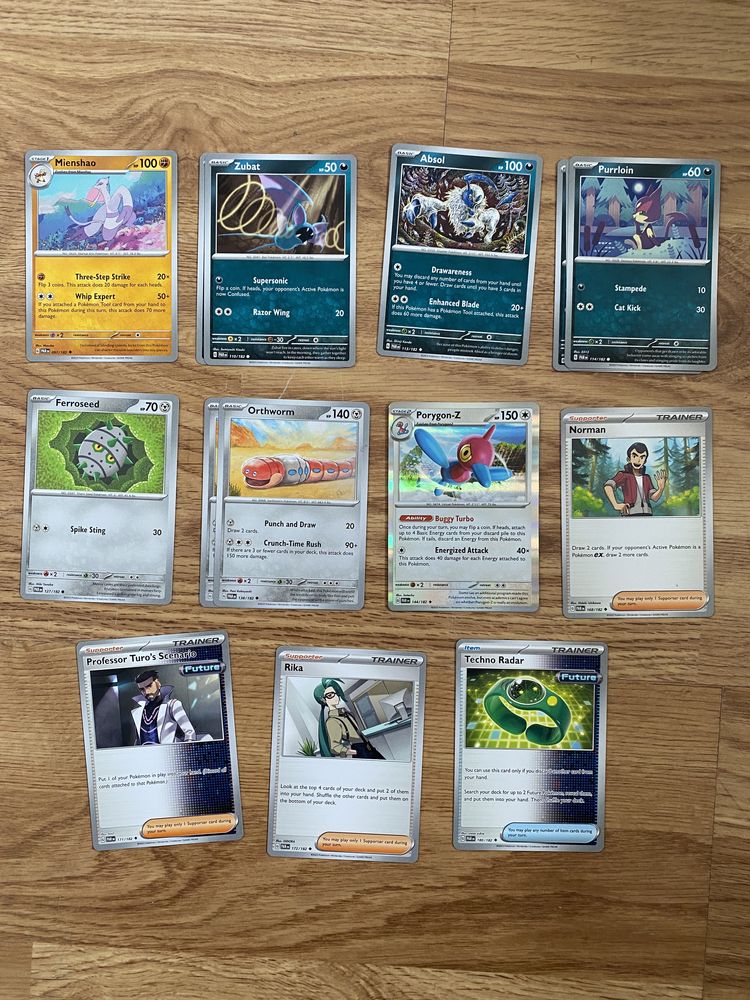 26 Cartas Pokémon Scarlet e Violet - Paradox Rift