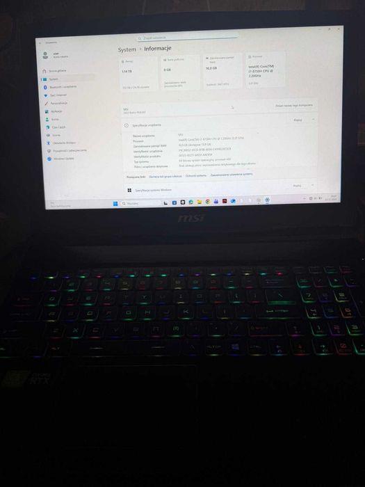 MSI GE63 Raider RGB | RTX 2070 8GB, i7, 144Hz | Laptop Gamingowy