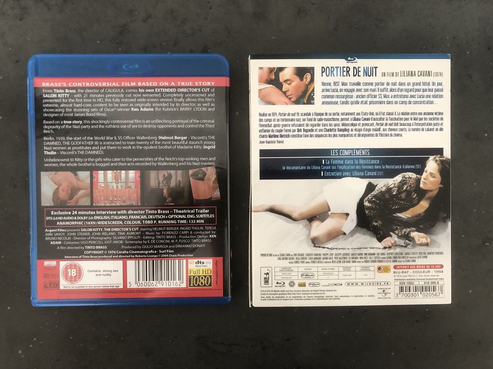 2 filmy Blu-ray: Salon Kitty + Nocny Portier