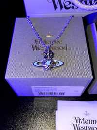 Vivienne Westwood DARLENE blue orb Подвеска Ожерелье серьги