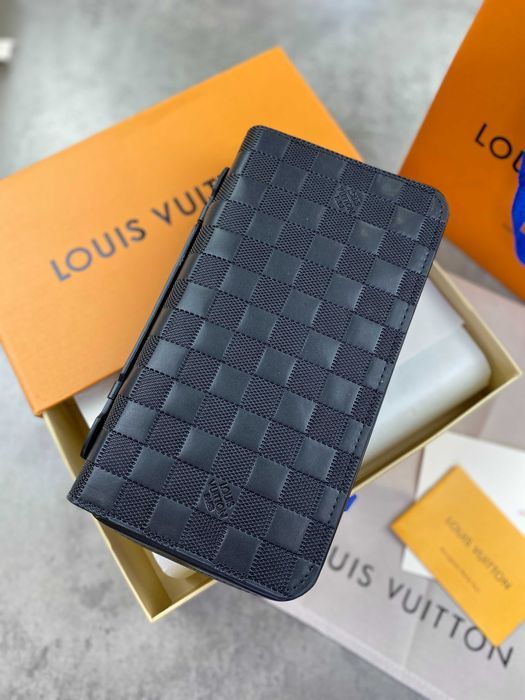 Кожаный бумажник Louis Vuitton органайзер Луи Виттон клатч LV k349