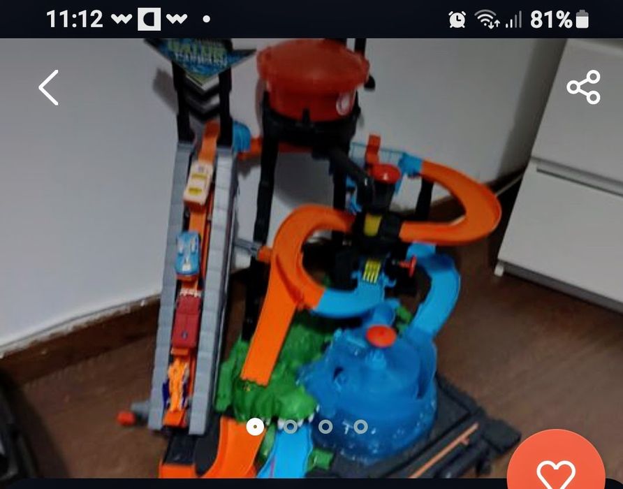 Hotweels 3 pistas mais carro reboque